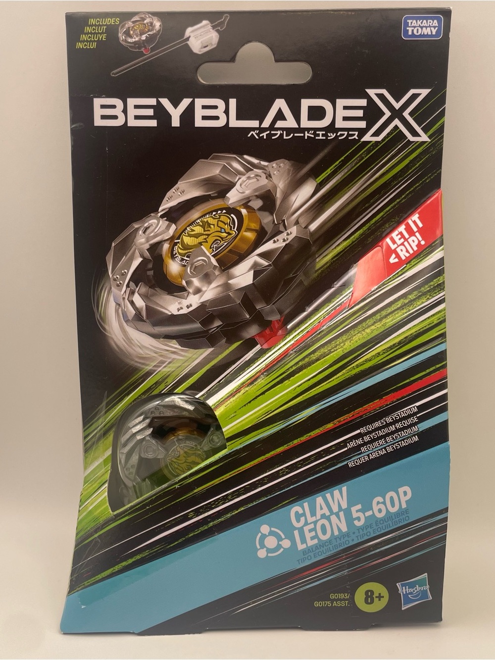 New Beyblade X Claw Leon 5-60P - Silver & Gold Starter Pack From Hasbro